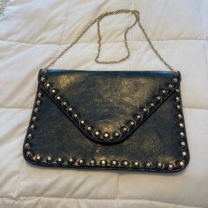 Black Studded Chain Shoulder Bag
